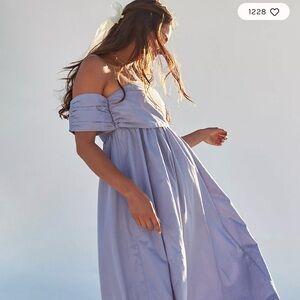 Free People Lavender Off-Shoulder Maxi Dress